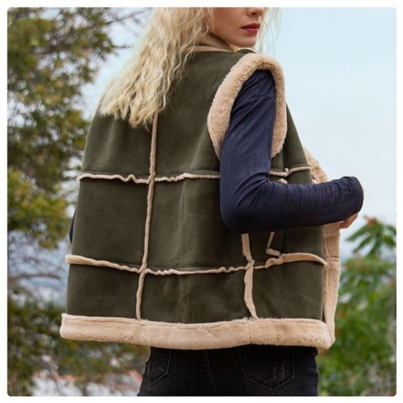 POL Cheyenne Suede Fleece Vest - Picture 4 of 11